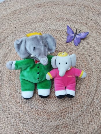 X2 peluches éléphants