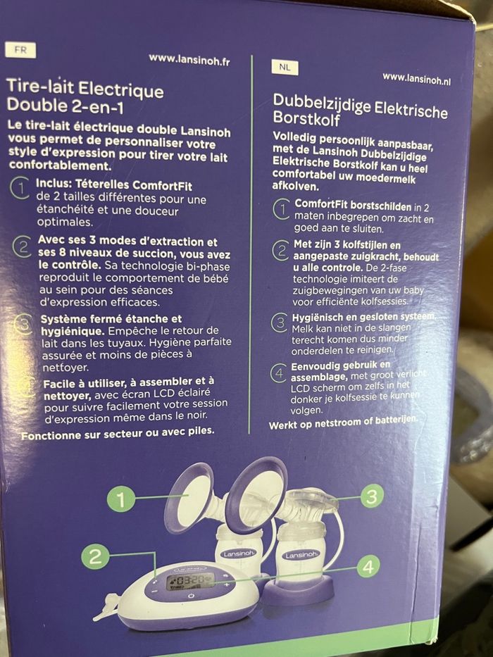 Tire lait neuf tire lait double neuf tire lait lansinoh - photo numéro 3