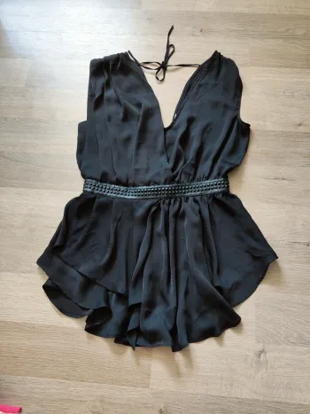 Top fluide ZAPA à volants - Noir - Taille 36