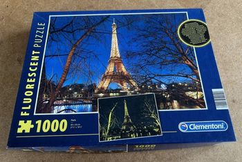 Puzzle 1000 pièces Tour Eiffel Fluorescent 