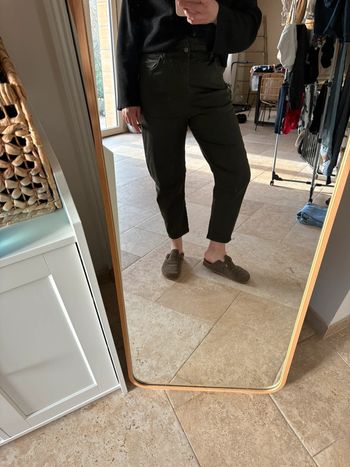 Jean enduit kaki Zara