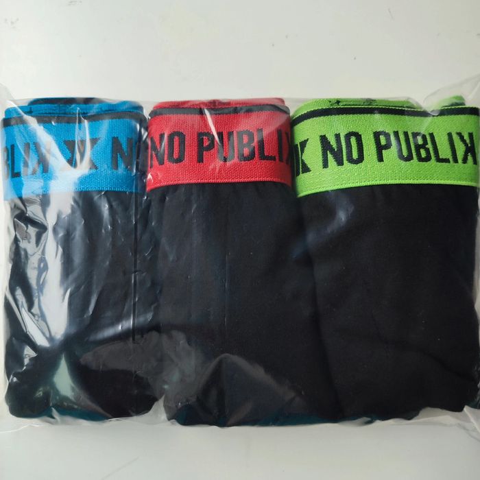 Lot de 3 boxers noirs en coton pour homme taille L, No Publik