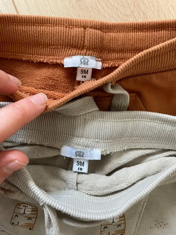 Lot 2 joggings La Redoute 9 mois - photo numéro 4