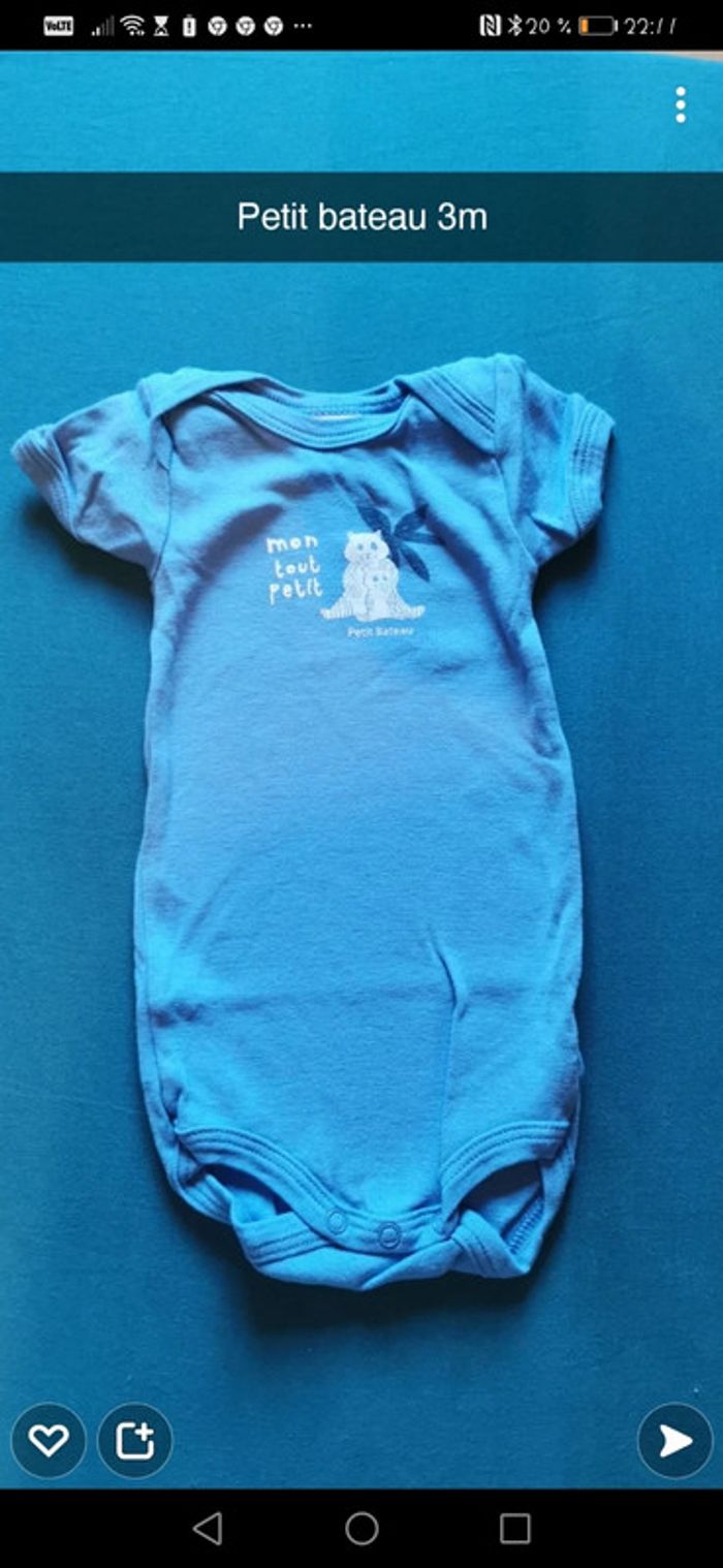 Bodies manche courte petit bateau - photo numéro 2