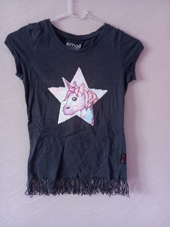 T-shirt sequin reversible