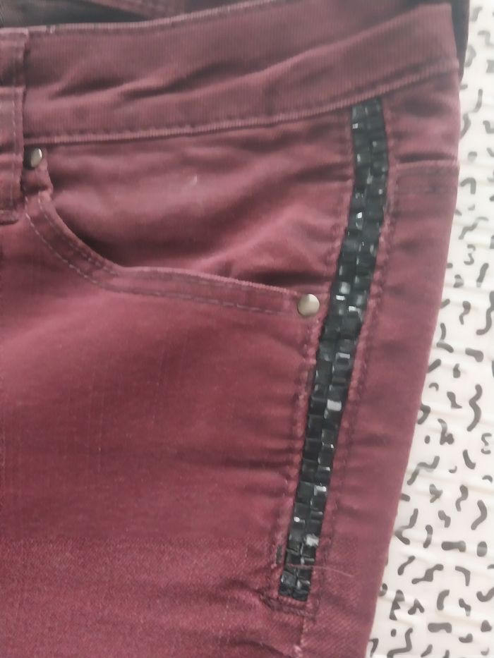 Jean slim bordeaux Cache Cache – T38 - photo numéro 6