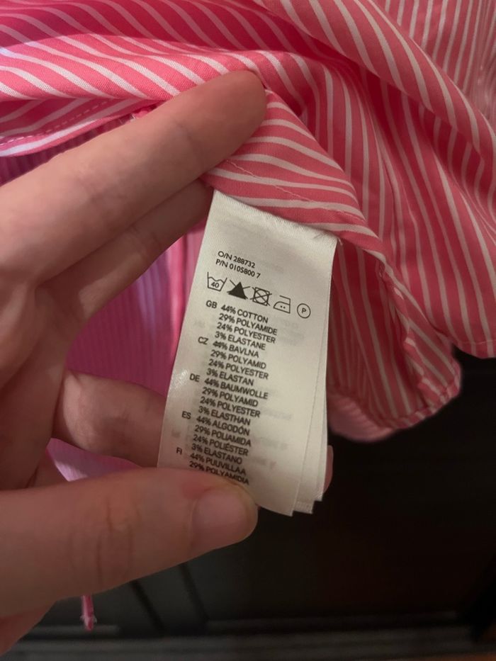 Chemise rayée rose taille 40/42 - photo numéro 7