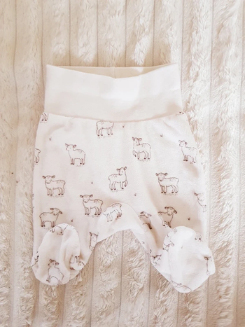 Pantalon velours mixte avec pieds 1 mois