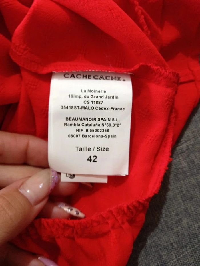 C56 robe rouge Cache Cache 42 - photo numéro 4
