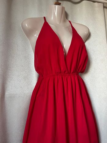 Robe longue d’intérieur rouge XL