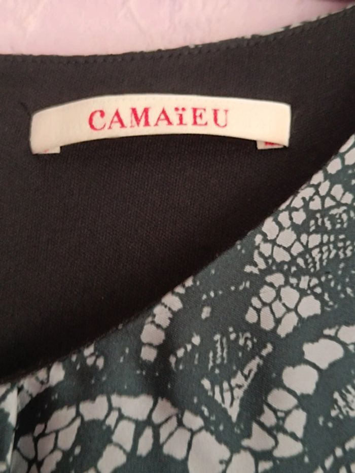 Robe grise à motifs Camaïeu T.38 - photo numéro 5