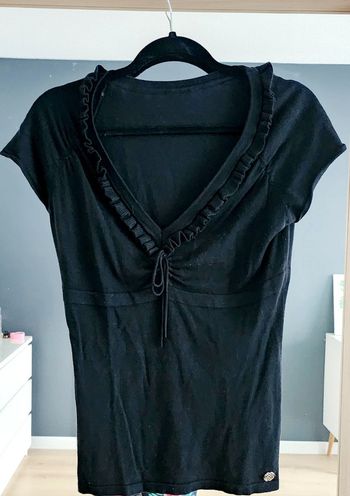 Haut manches courtes épais noir taille M Morgan