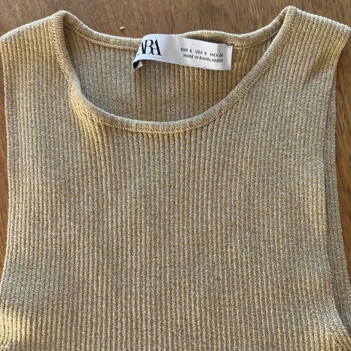 Haut Zara pailleté or - photo numéro 2