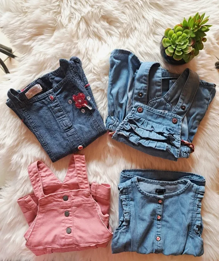 Lot de 4 robes en jeans