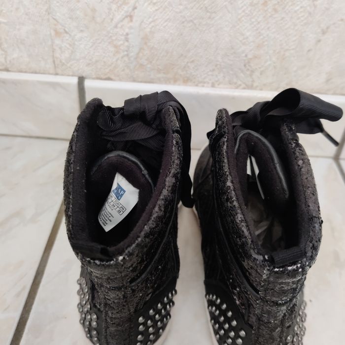 Baskets montantes noires à paillettes pour fille - photo numéro 7