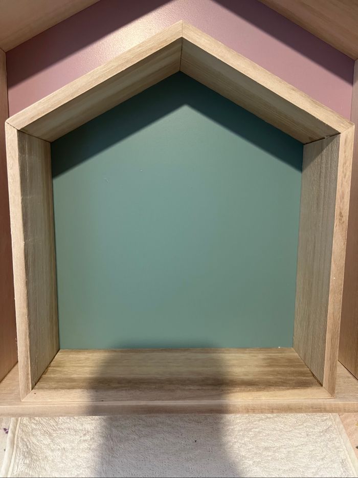 Vertbaudet - Lot de 3 étagères maison bois rose Neuf - photo numéro 3