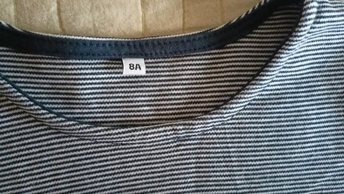 T-shirt manches longues marinière sequins 8 ans - photo numéro 4