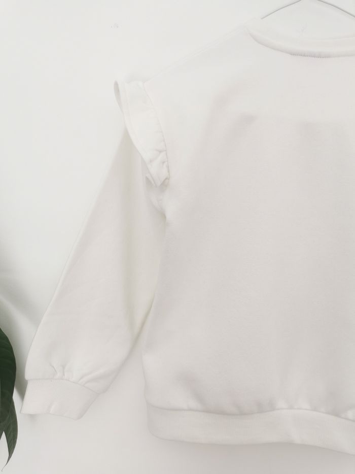 Sweat blanc strass et volants Caprice de fille 8 Ans - photo numéro 7