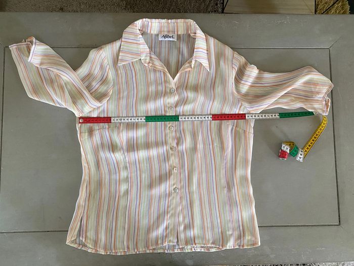 Chemise Afibel en voile aux couleurs pastels taille 38 - photo numéro 12