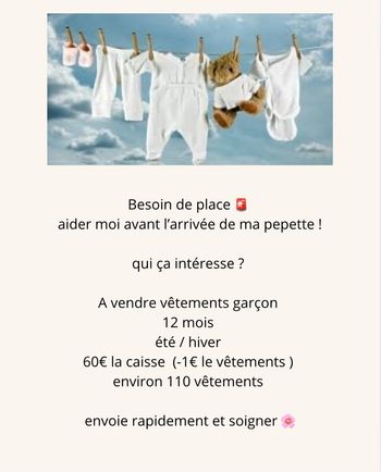 Vêtements, 12 mois, garçon