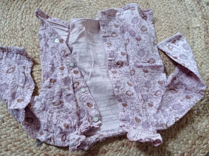 Blouse à fleurs rose little Cigogne 2 ans - photo numéro 2
