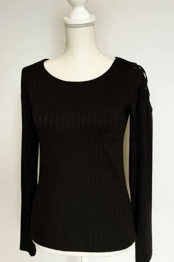 T-shirt manches longues taille 46 noir