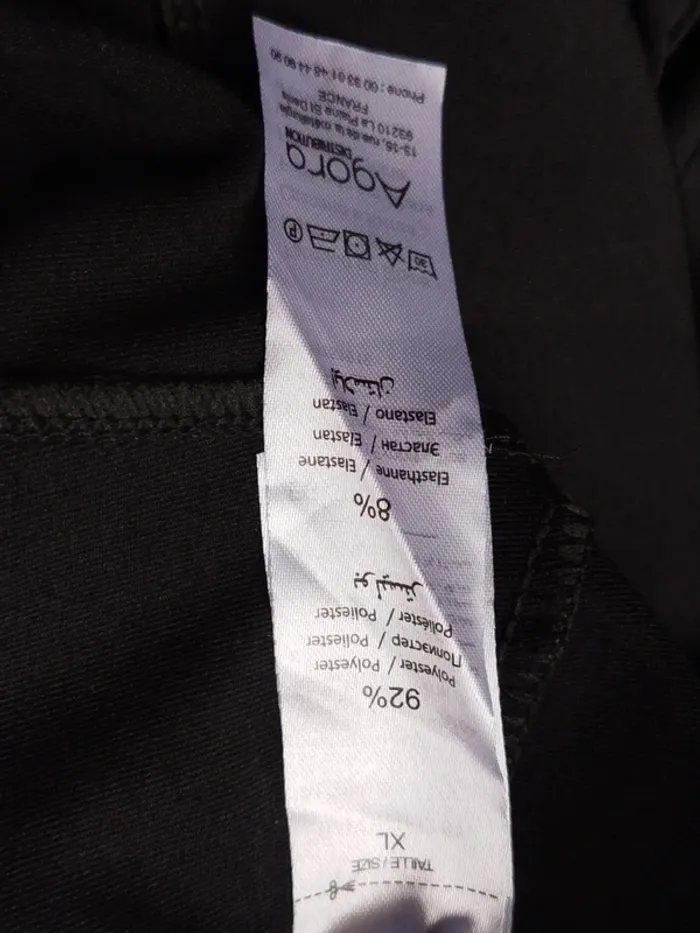 Legging court de sport noir Agora taille 42 - photo numéro 4