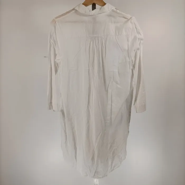 Chemise longue blanche - Accessorize chemise blanche coton Taille S - A039 - photo numéro 5