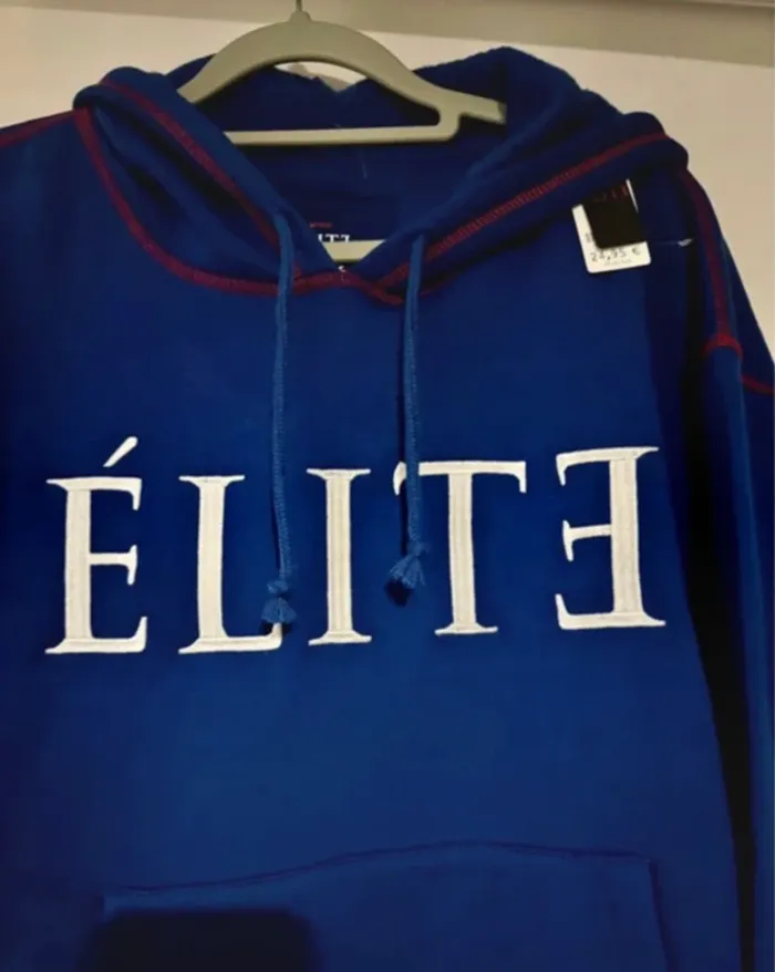 Sweat à capuche bleu Élite by Undiz - Taille M - photo numéro 2