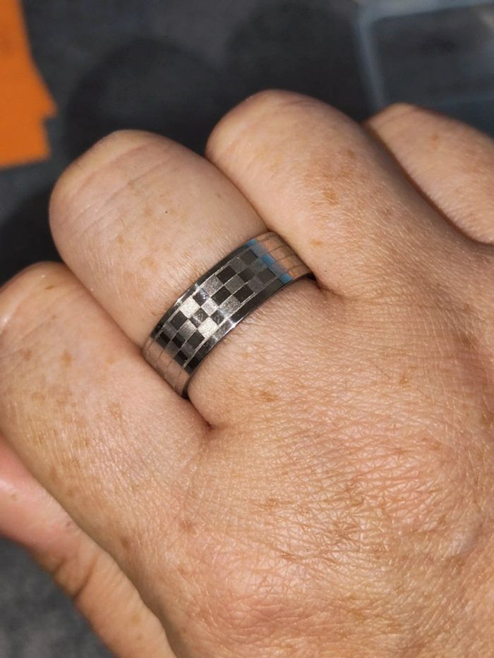 Bague métal argenté