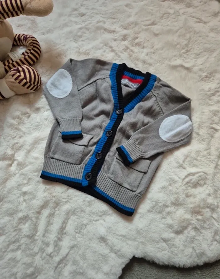 Gilet boutons 6 mois garçon Caramouille - photo numéro 2