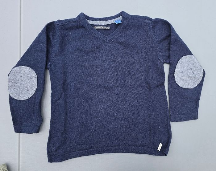 Pull maille fine col V 5 ans garcon okaidi