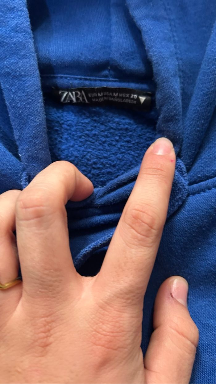 sweat zara bleu - photo numéro 4