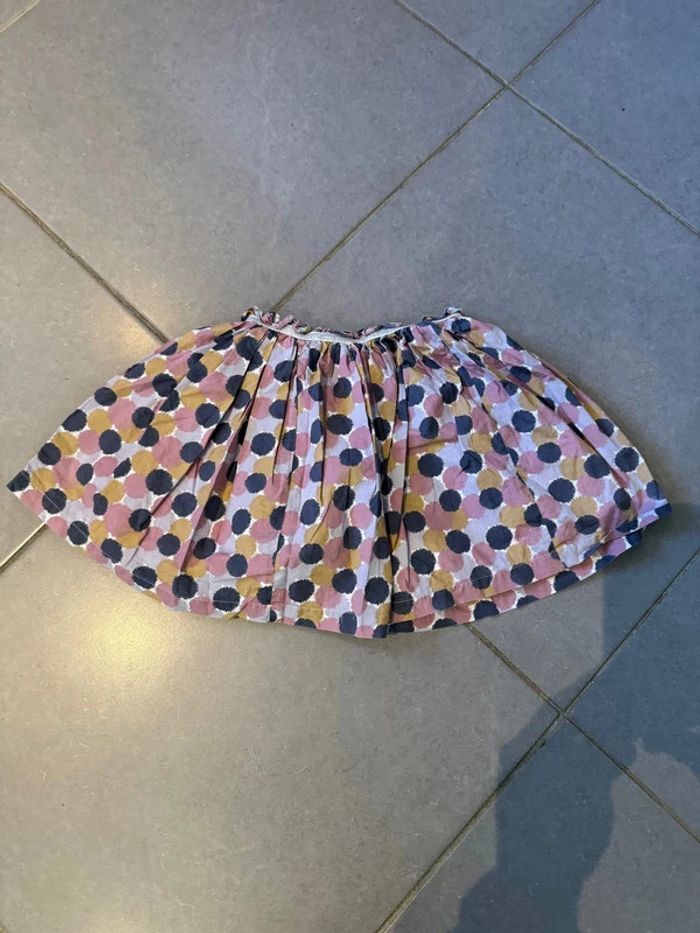 Jupe - Cyrillus - Fleurs - Rose, gris - 4 ans - photo numéro 3