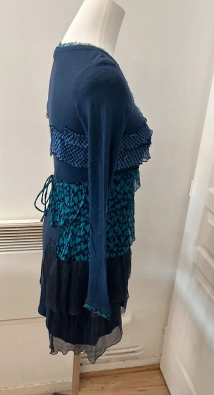 One step, robe bleue, femme, taille 36 - photo numéro 5