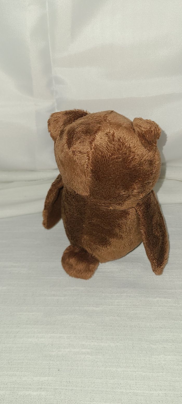 Peluche Animal Chouette Marron Gros Yeux 14 cm - photo numéro 2