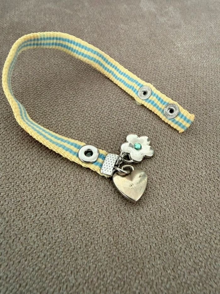 Bracelet jaune rayé bleu Diddlina - photo numéro 9