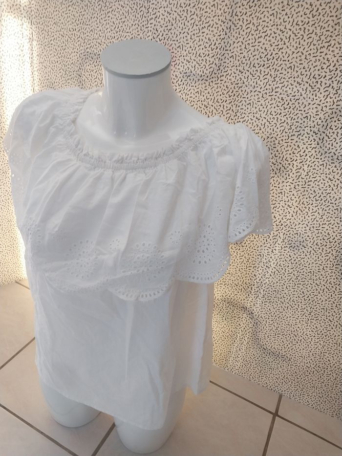 Haut blanc Bizzbee à volants – Taille S - photo numéro 2