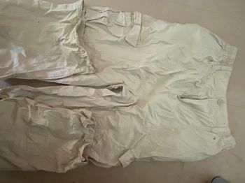 Pantalon cargo beige