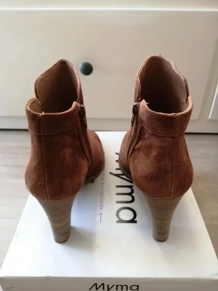 Bottines cognac/nubuck Myma - photo numéro 10