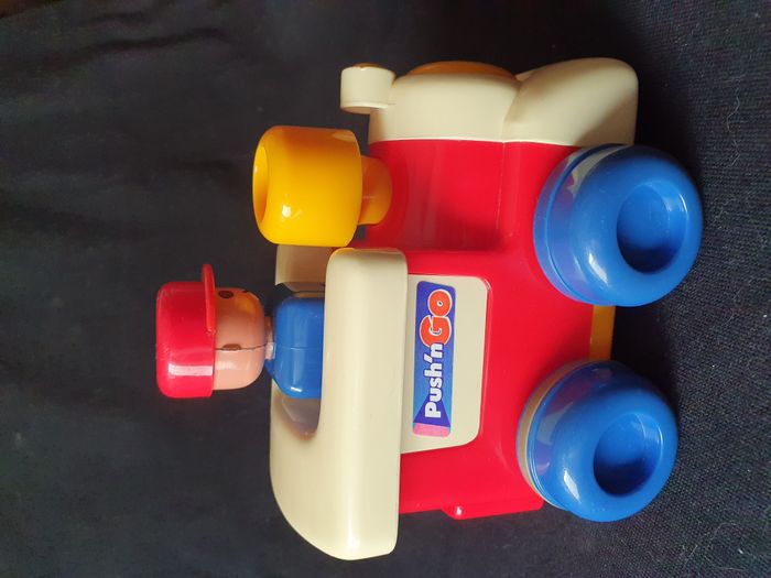 Lot de 3 train locomotive tomy push'n go vintage - photo numéro 8