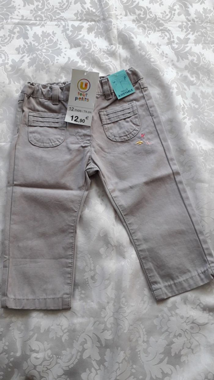 Lot de 2 jeans neufs Taille 12 mois - photo numéro 2