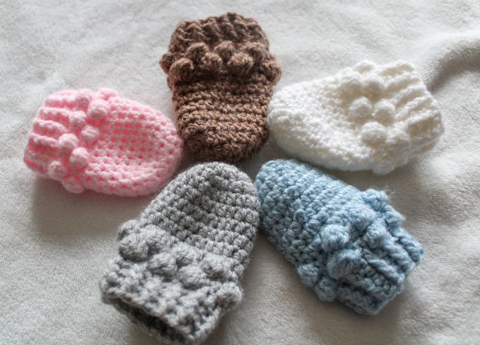 Moufles bébé pompon - photo numéro 4