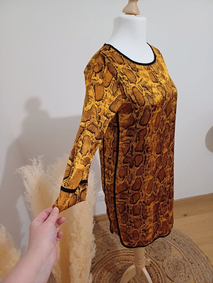 Robe fluide à imprimé Serpent Norah taille M 38 - photo numéro 6