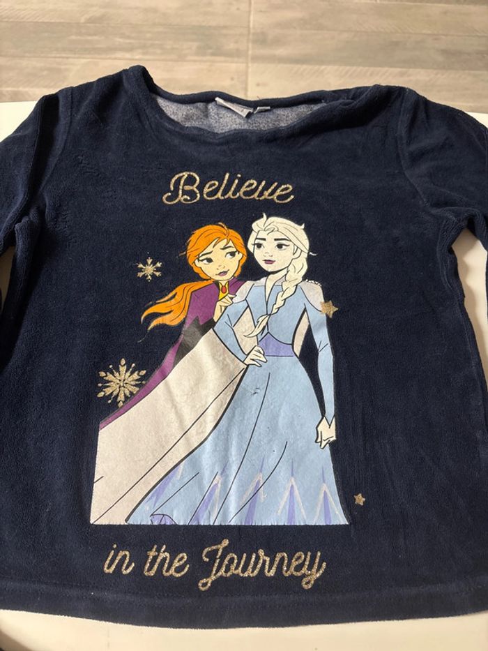 Pyjama velours reine des neiges - photo numéro 2