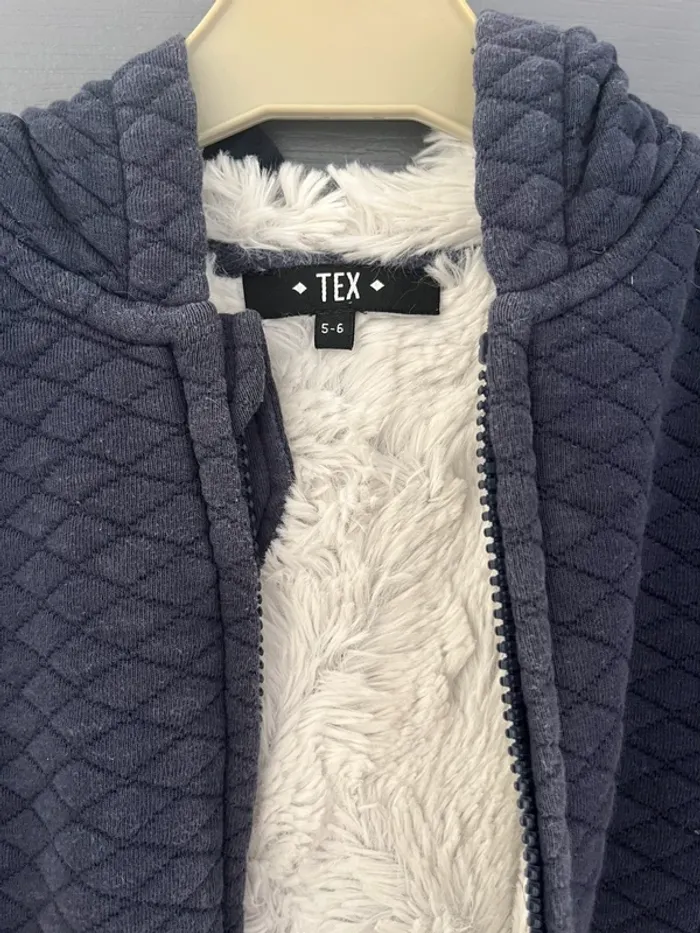 Gilet à capuche doublé chaud enfant – Tex - photo numéro 2