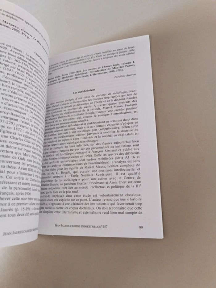Jean Jaurès lectures cahiers trimestriels numéro 157 - photo numéro 12