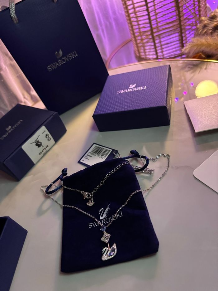 Collier Swarovski Cygne – Argenté – Authentique – Neuf - photo numéro 4