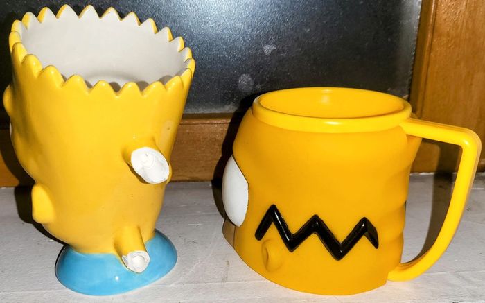 Lot de tasse mug les Simpson Homer et Bart - photo numéro 2