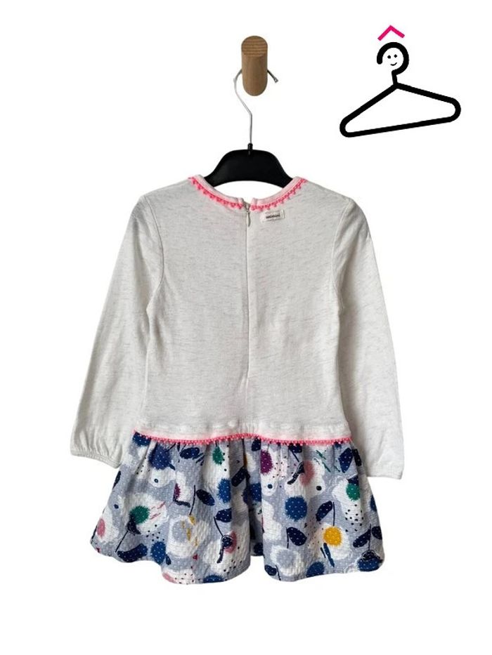 Robe à manches longues effet "2 en 1" (oiseau) - Catimini 3 ans (98cm) - photo numéro 3